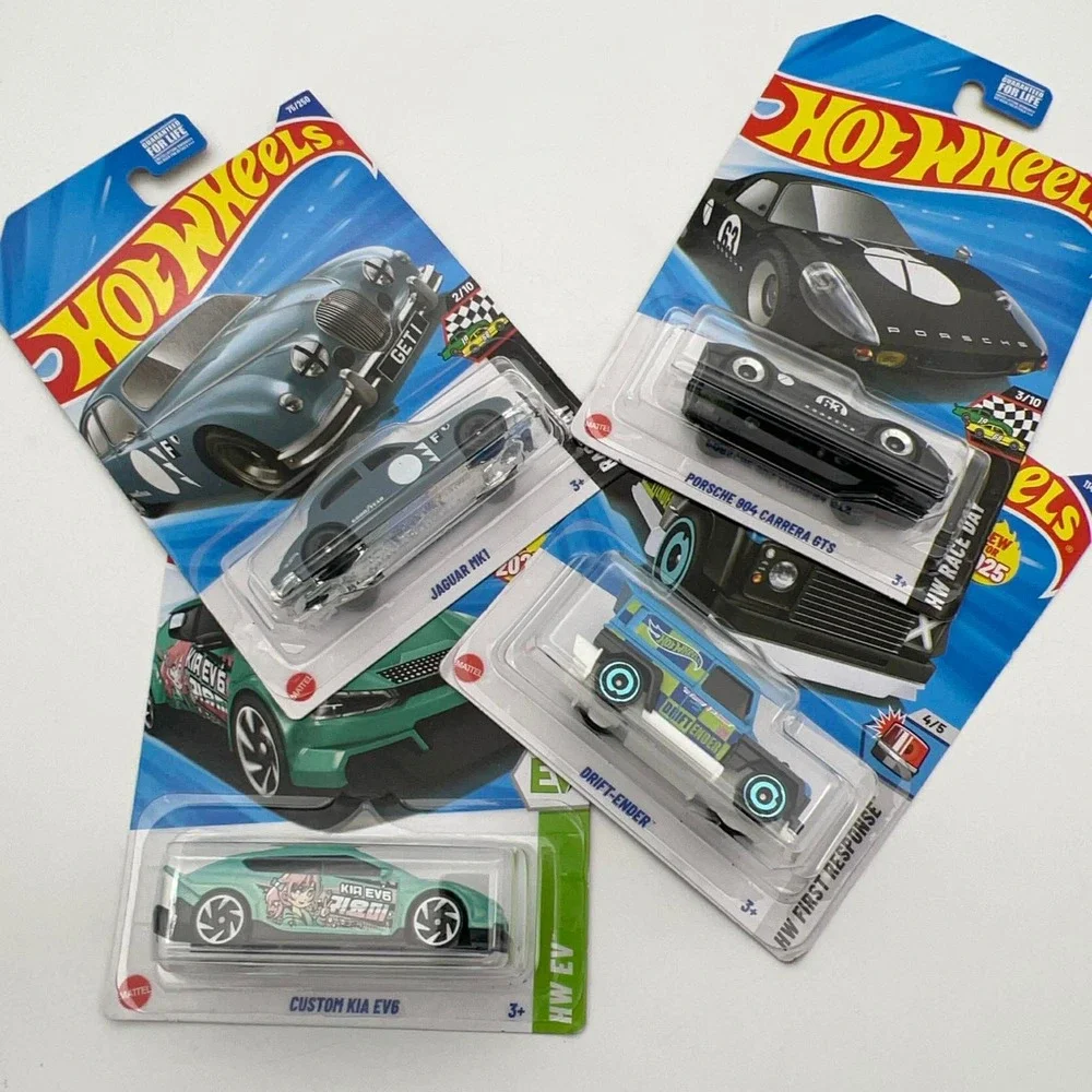 Hot Wheels '25 Lot Porsche 904 Carrera GTS Jaguar MK1 Custom Kia EV6 Drift-Ender